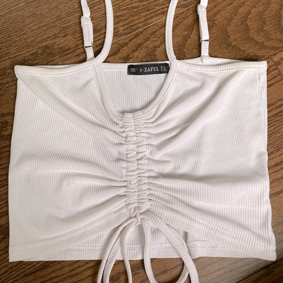 Zaful white ripped tank - Picture 1 of 2